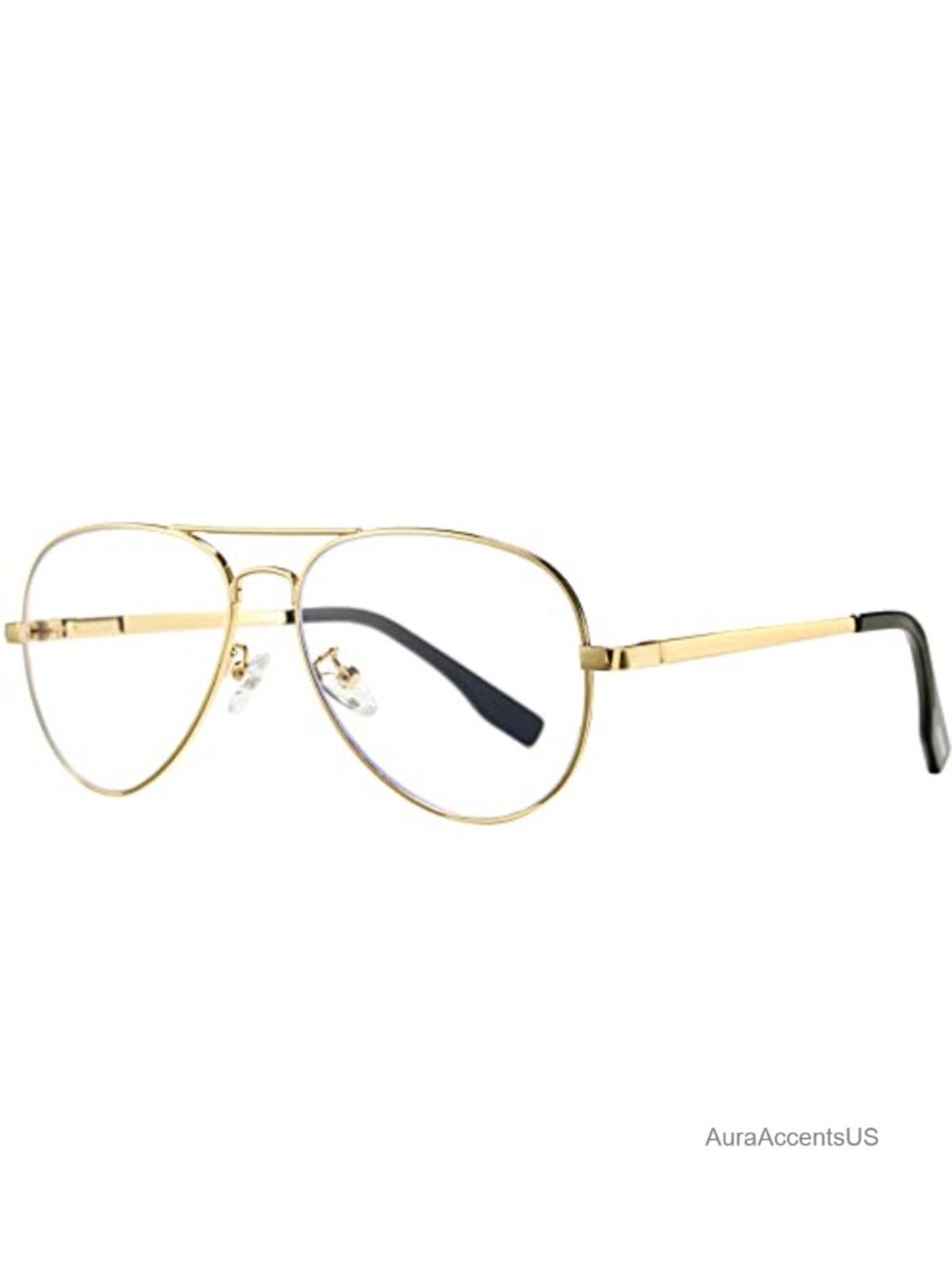 Aviator Sunglasses Metallic Alloy UV Protection Clear Lens Full Frame Classic
